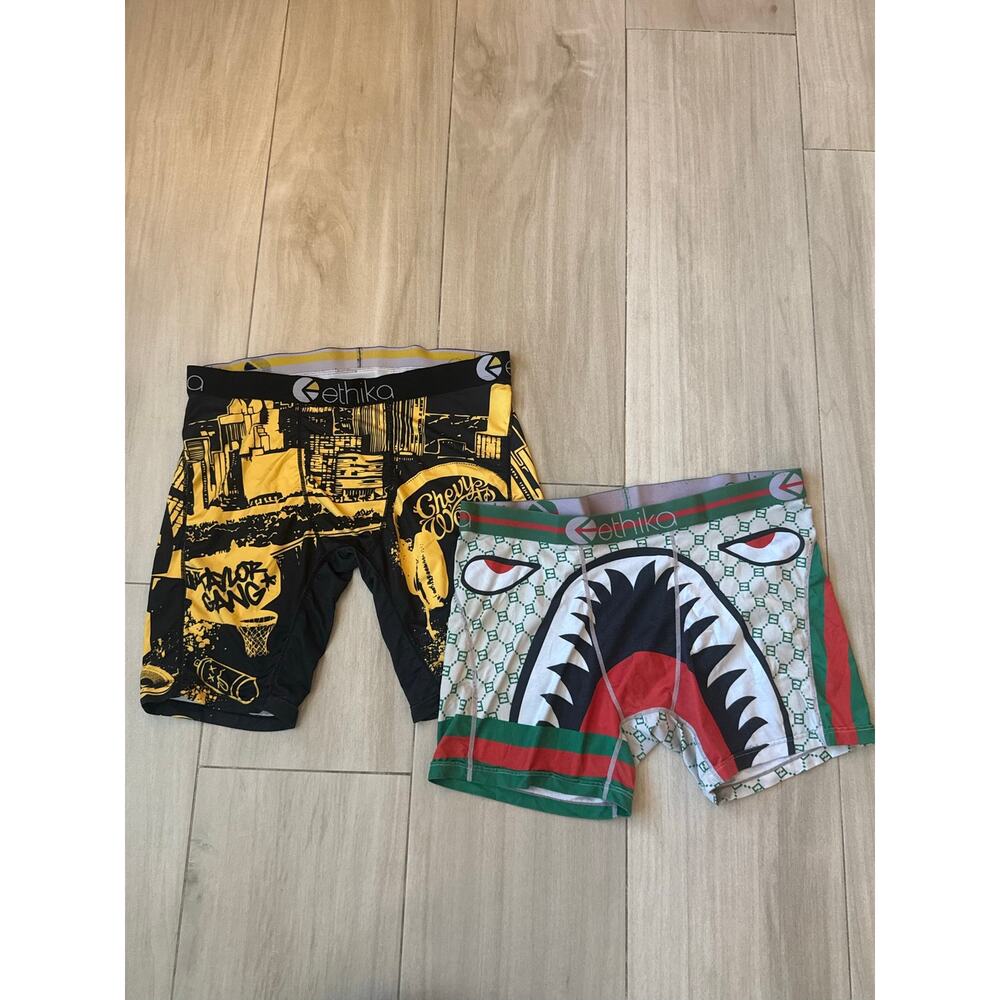 Ethika Men's Boxer Briefs Lot of 2 Size XL Shark Bomber Taylor Gang Chevy Woods